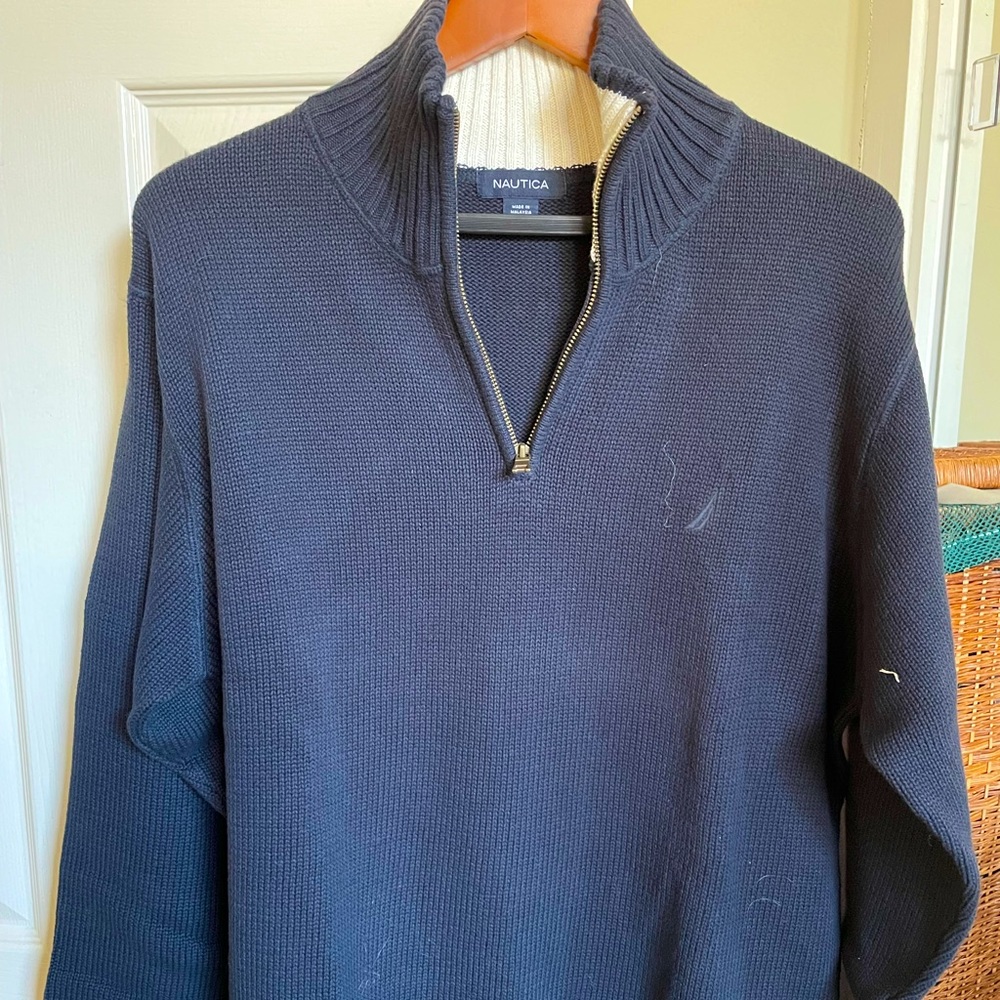 Nautical 1/4 zip sweater